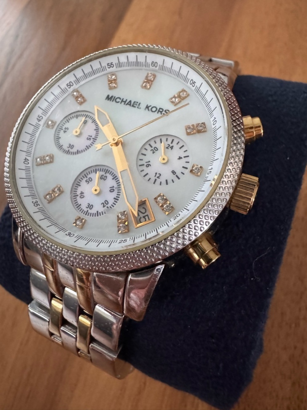 Michael Kors Two-Tone Gold and Silver Women's Chronograph Watch